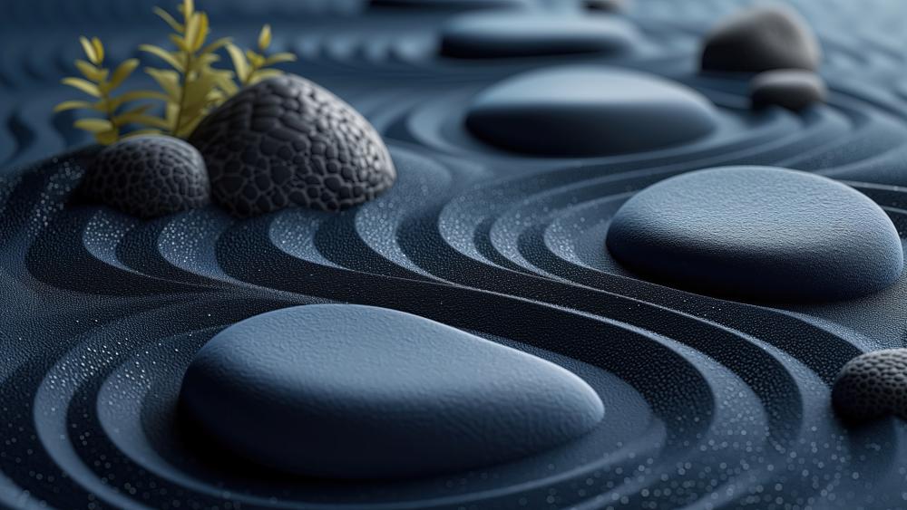 Serenity in Abstract Sand Waves wallpaper