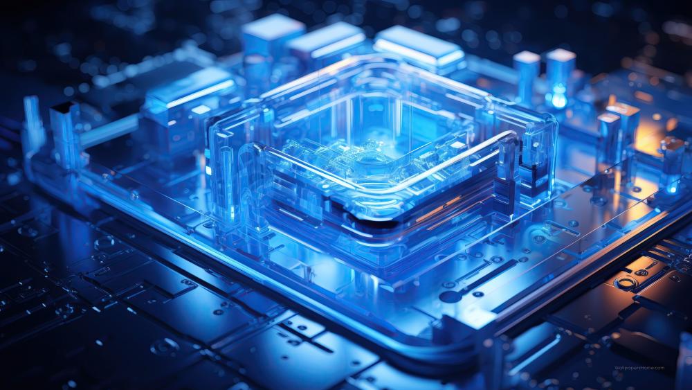 Quantum Circuitry Neon Glow in 4K Clarity wallpaper