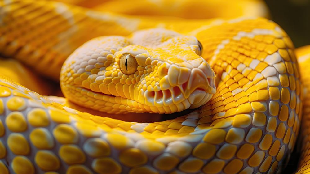 Golden Serpent AI Art in Stunning 4K wallpaper