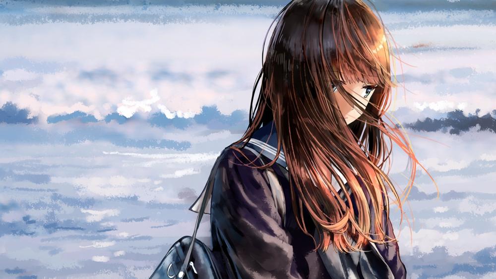 Melancholy by the Shore wallpaper