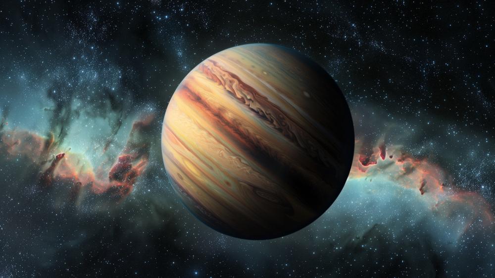 Celestial Beauty Jupiter's Nebula Glow wallpaper