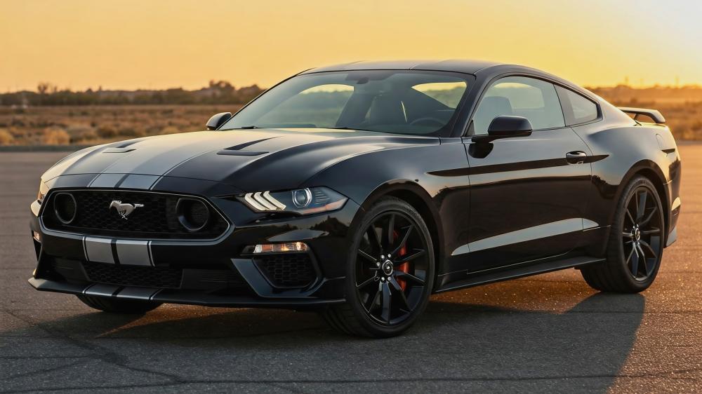 Black Mustang Mach 1 wallpaper
