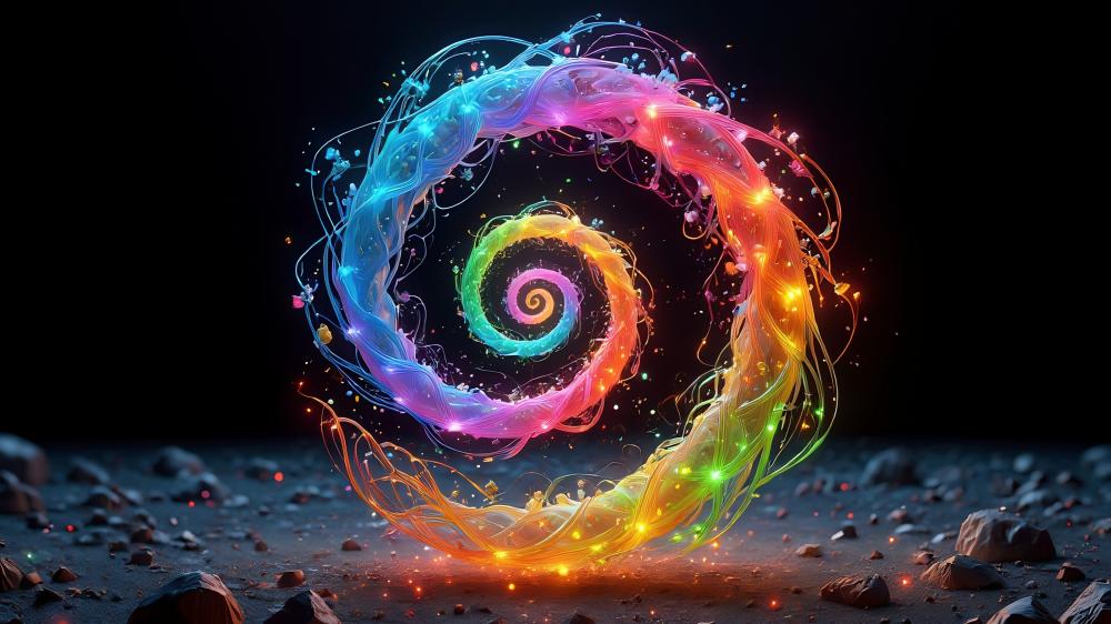 Rainbow Swirl wallpaper