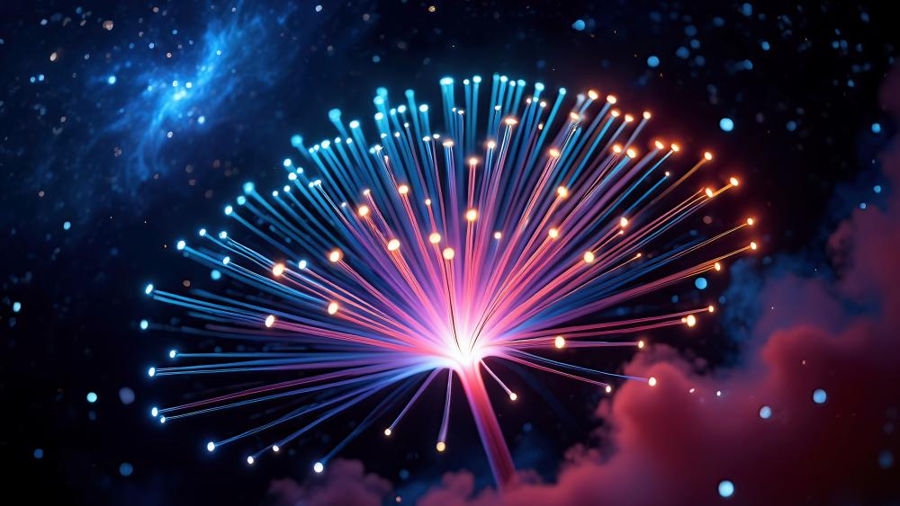 Fiber Fireworks wallpaper