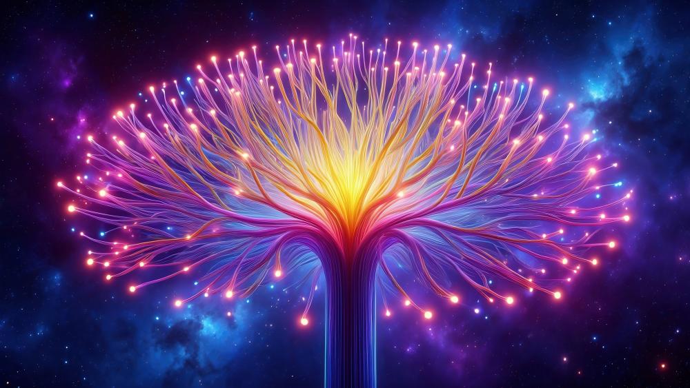 Flaming Fiber wallpaper