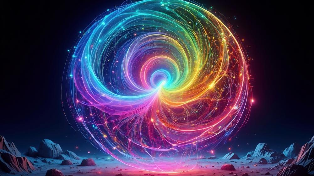 Rainbow Storm wallpaper