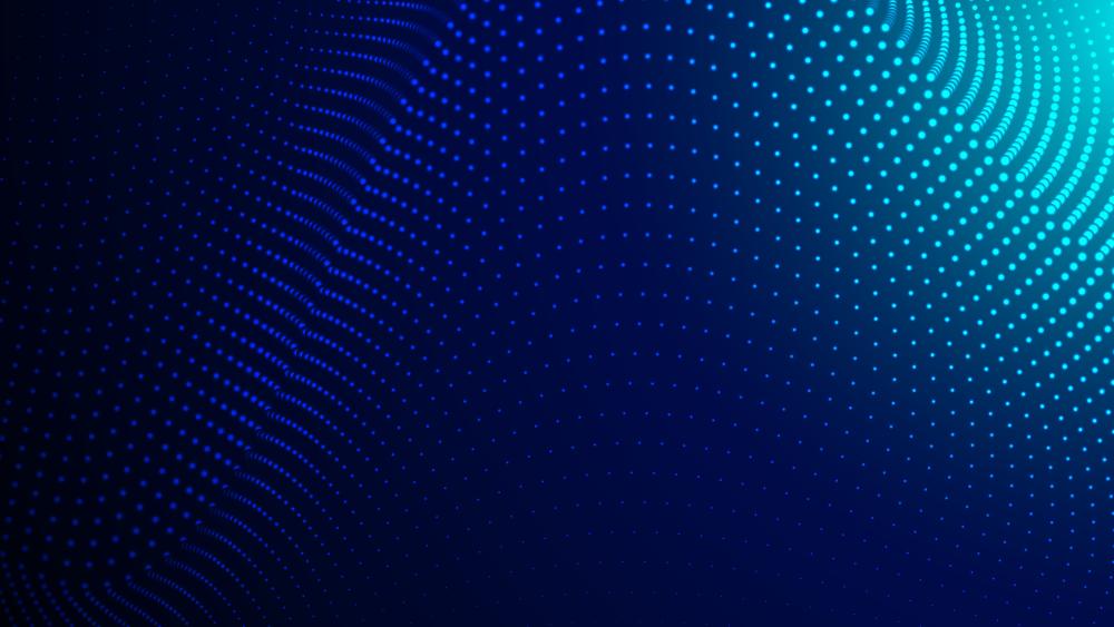 Blue Dot Symphony in Minimalist Waves wallpaper