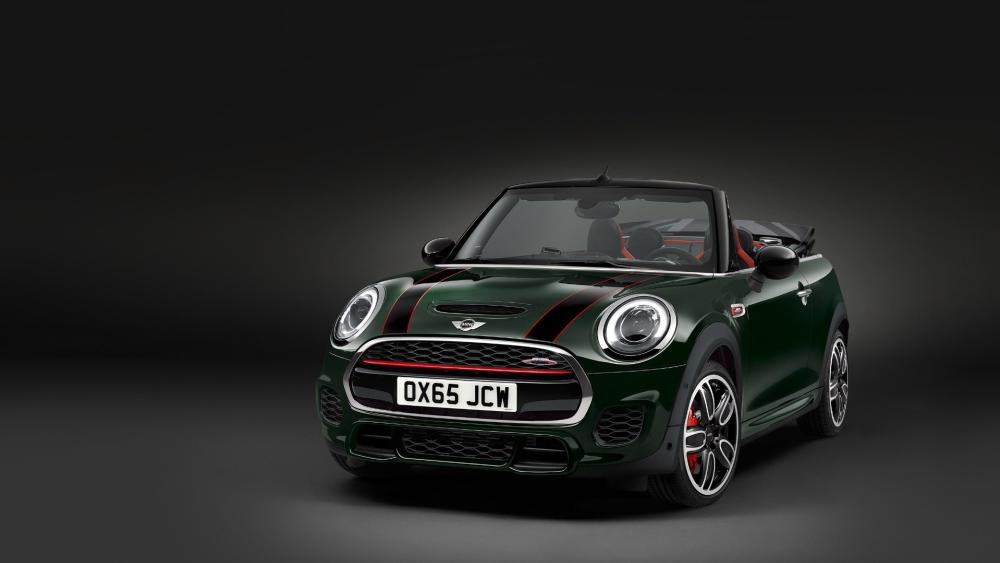 Sleek MINI Convertible in Classic Style wallpaper