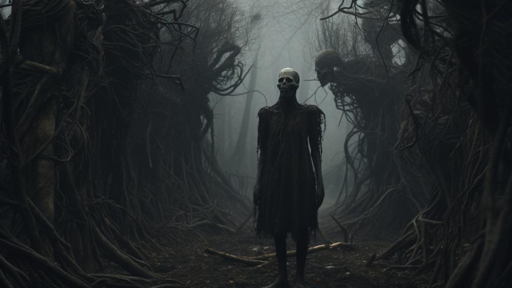 Haunting Pathway of Twisted Fantasies wallpaper