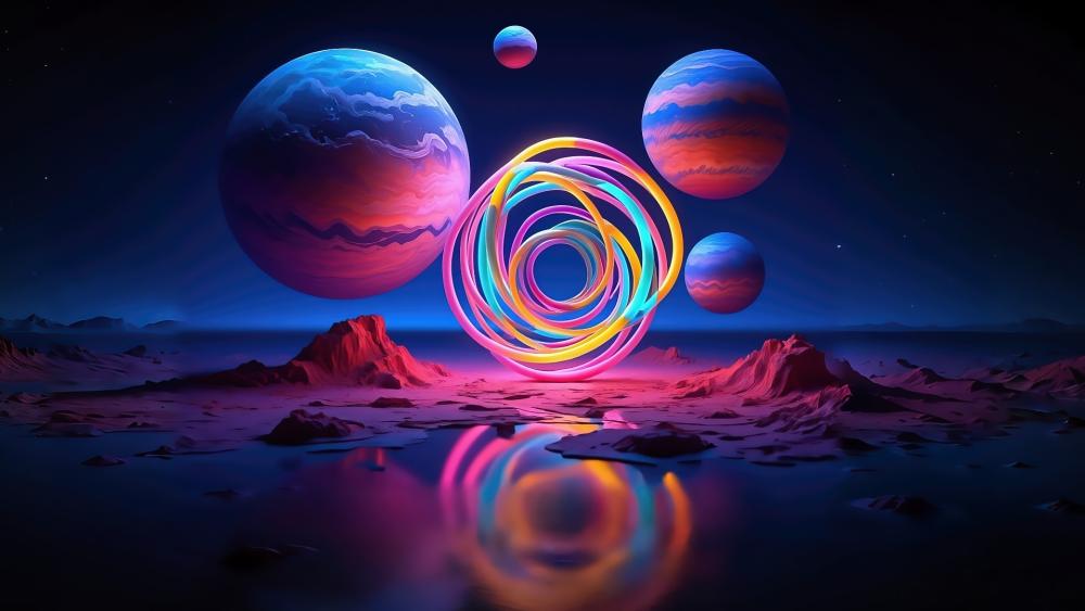 Space Reflection wallpaper