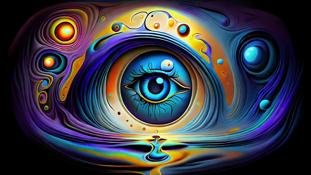 Surreal Eye of the Psychedelic Universe wallpaper