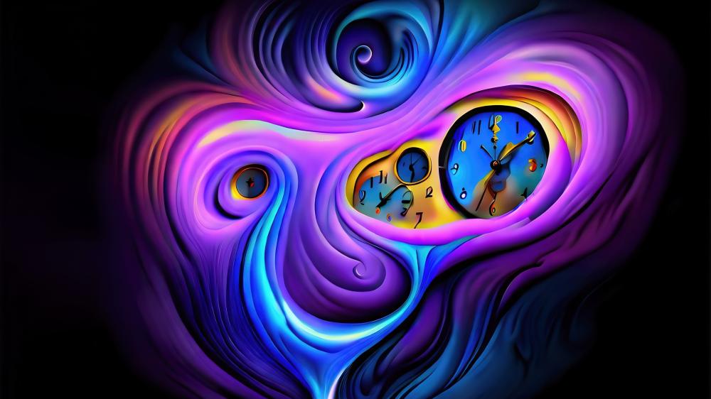 Swirling time wallpaper