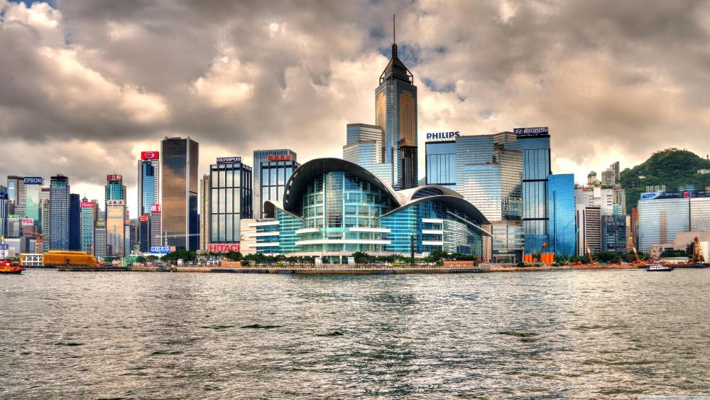 Hong Kong Skyline Serenity in 4K wallpaper