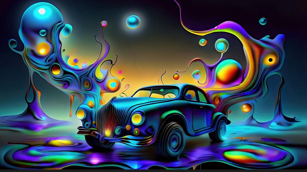 Melting Car wallpaper