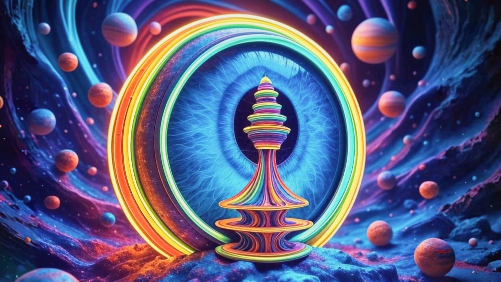 Multicolor Vortex of Creativity and Imagination wallpaper