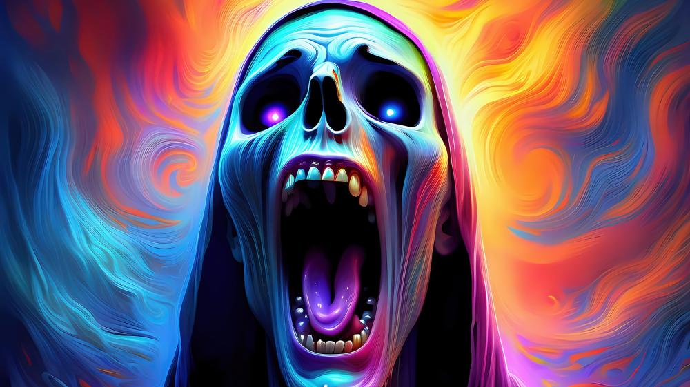 Screaming Skull of the Abyss wallpaper