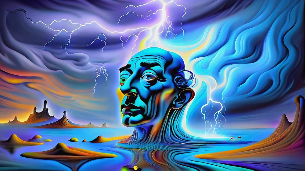 Brainstorming in a Surreal Mindscape wallpaper