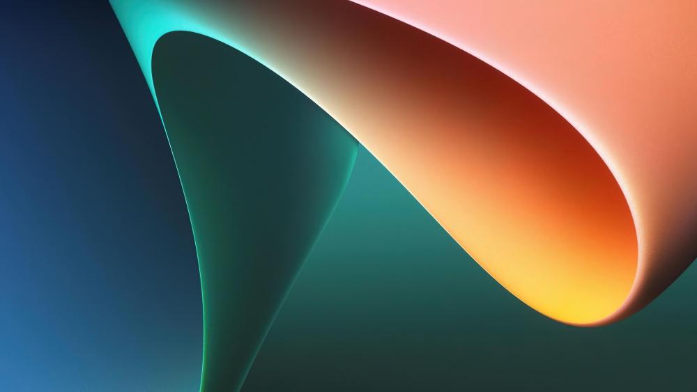 Flowing Geometry and Color Harmony wallpaper