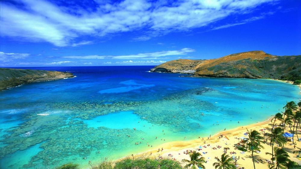 Hanauma Bay's Pristine Paradise in Hawaii's O‘ahu wallpaper