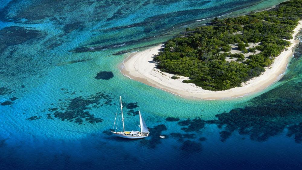 Sailing Serenity Dream Island Adventure wallpaper