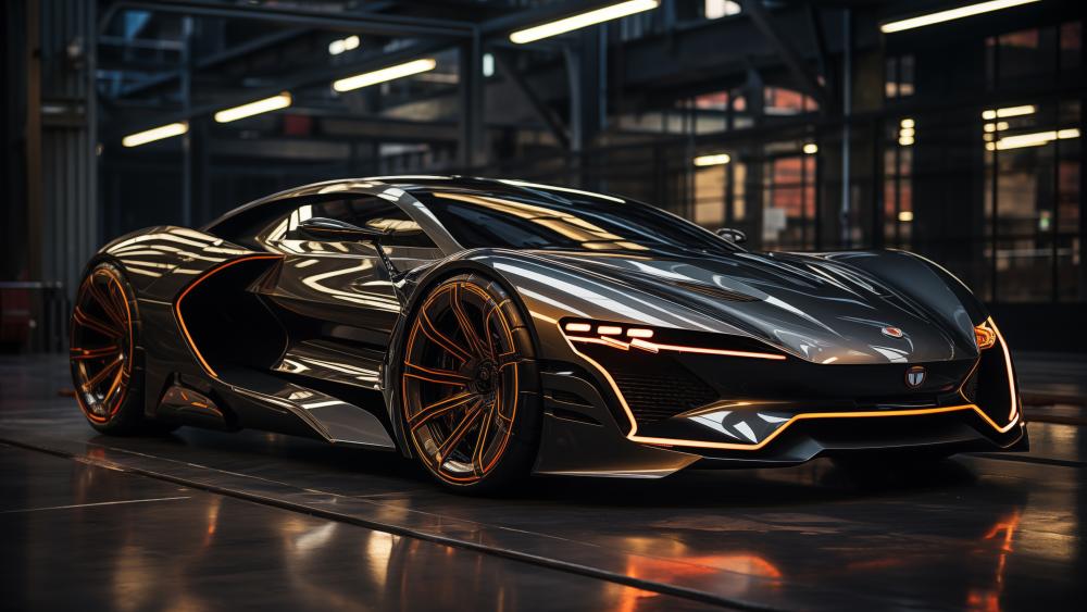 Futuristic Elegance Supercar Design wallpaper