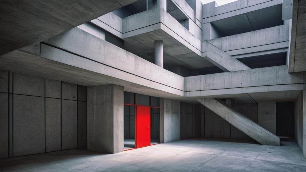 Brutalist Dreamscape: Concrete Fantasy Realm wallpaper