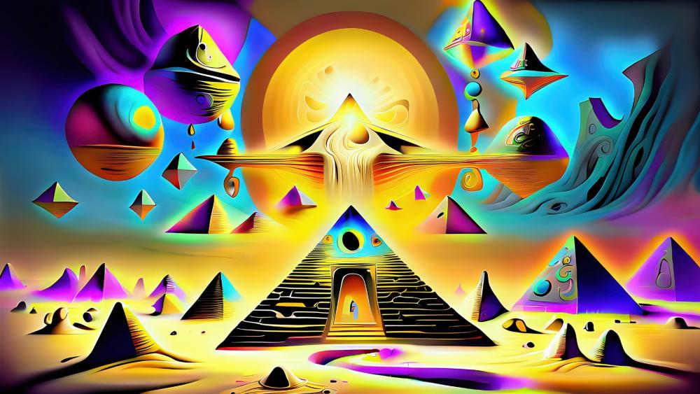 Floating Pyramids wallpaper