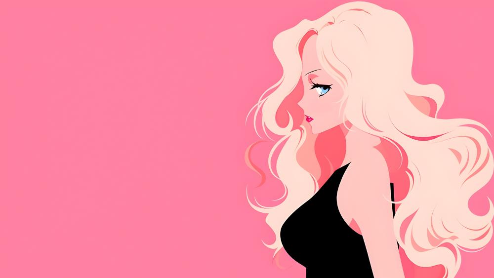 Fantasy Beauty with Flowing Blond Hair wallpaper