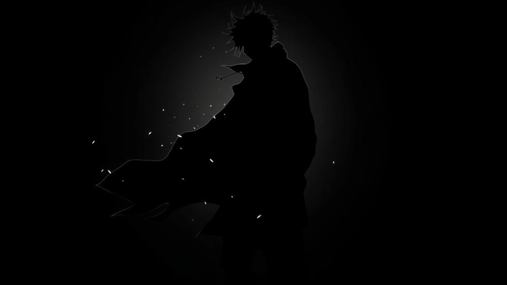 Dark Silhouette of an Anime Hero wallpaper