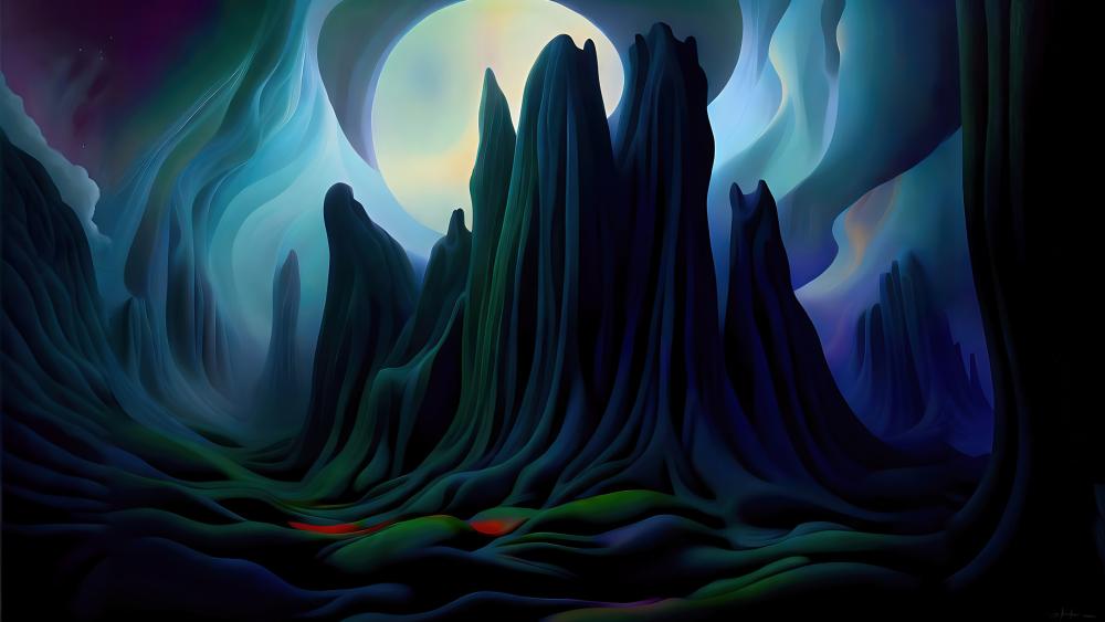 Creepy Mountains wallpaper