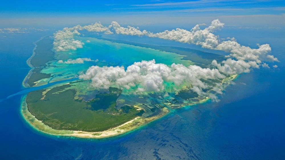 Aldabra's Stunning Aerial Vistas wallpaper
