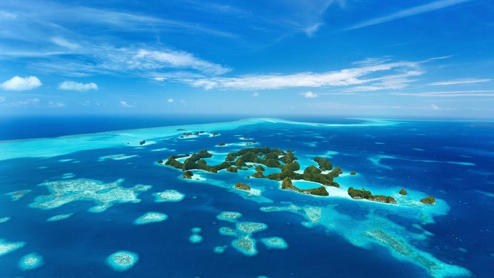 Pristine Archipelago of Palau's Azure Waters wallpaper