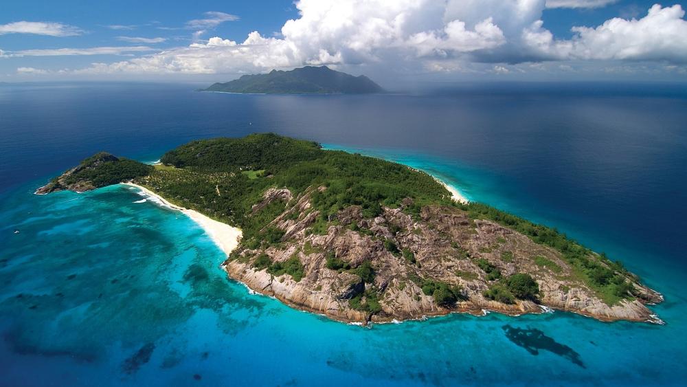Island Escape Azure Waters of Seychelles wallpaper