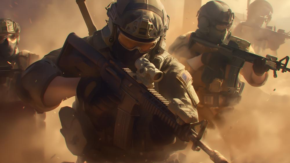 Tactical Assault in the Sandstorm wallpaper