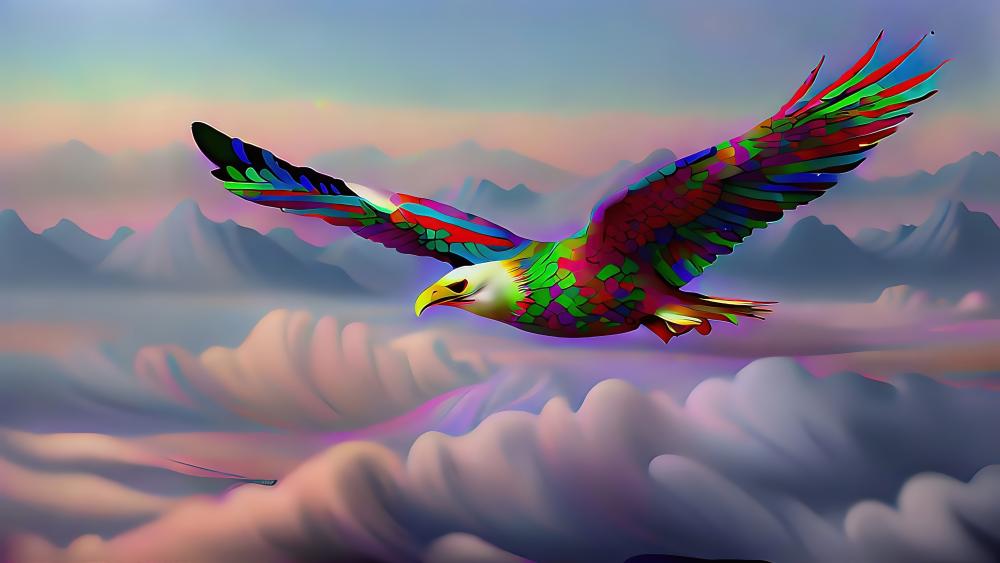 Rainbow Eagle wallpaper