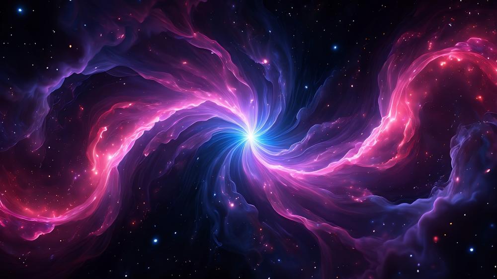 Whirling Cosmic Vortex in Abstract Splendor wallpaper