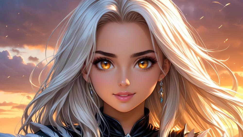 Golden Serenity: A Captivating Anime Aesthetic wallpaper