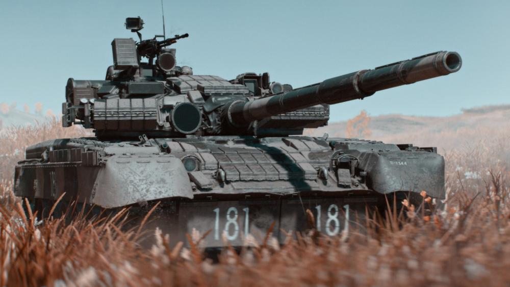 T-80B Tank in Action: A Powerful Display wallpaper