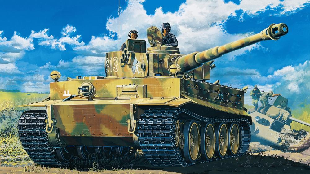 Tiger I Roars into Battle wallpaper