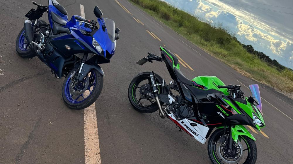 Stylish Motorcycles on the Open Road wallpaper