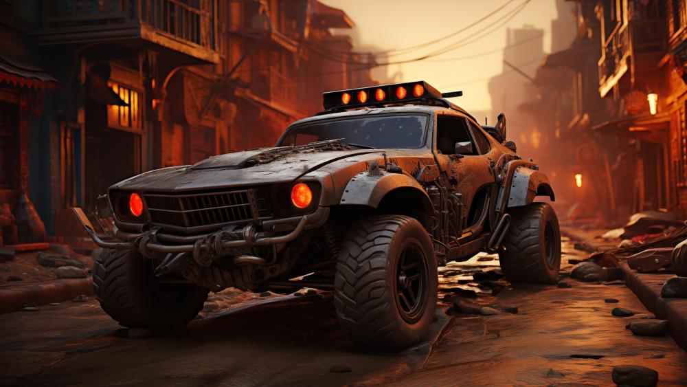 Fantasy Off-Road Adventure in a Post-Apocalyptic World wallpaper