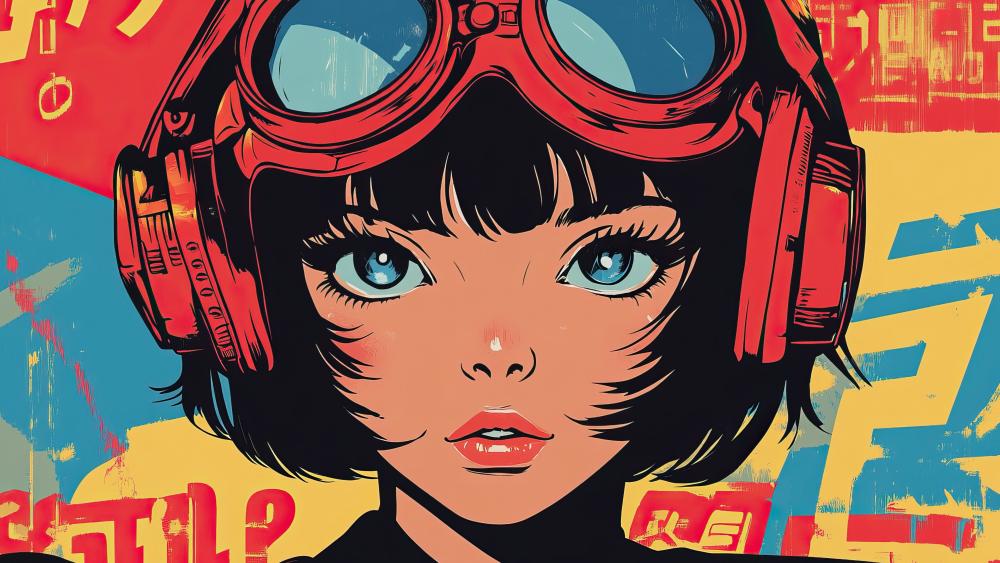Retro Anime Vibes in 4K AI Art wallpaper