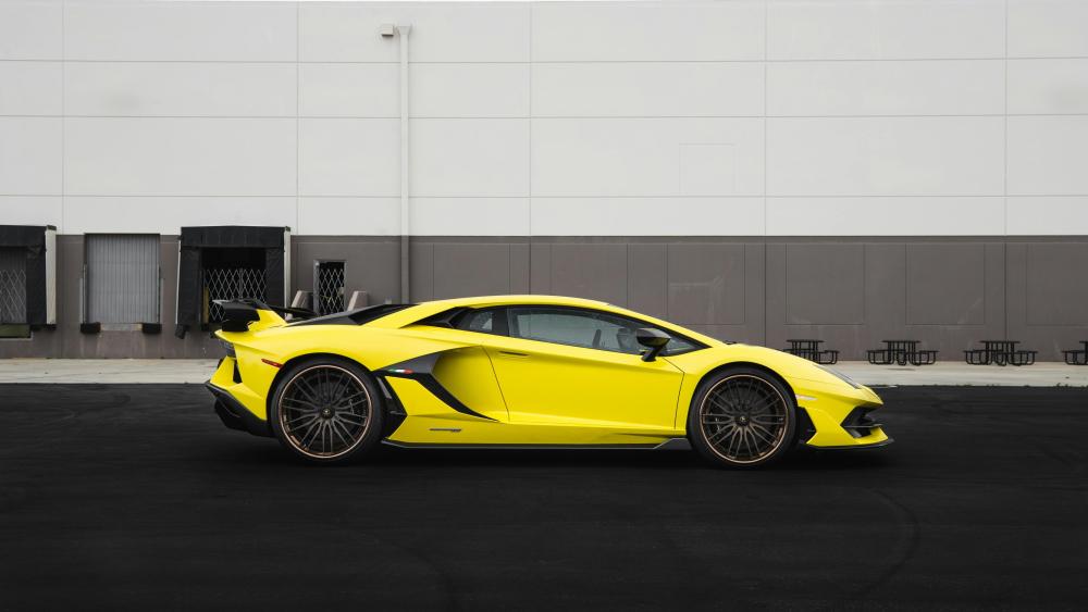 Lamborghini Aventador in Radiant Yellow Glory wallpaper