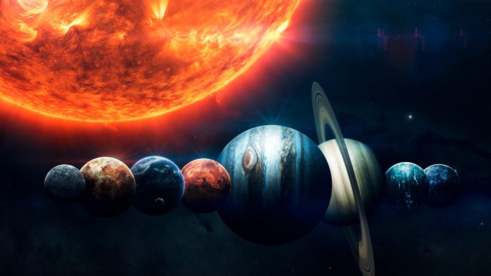 Majestic Solar Symphony in 4K wallpaper