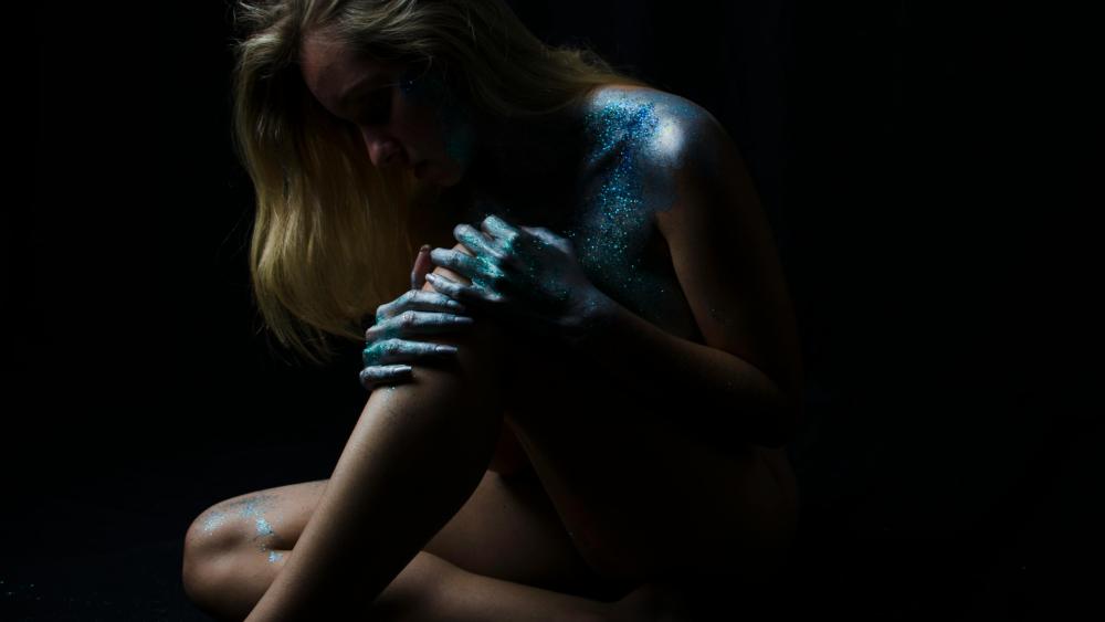 Ethereal Allure in Darkness wallpaper