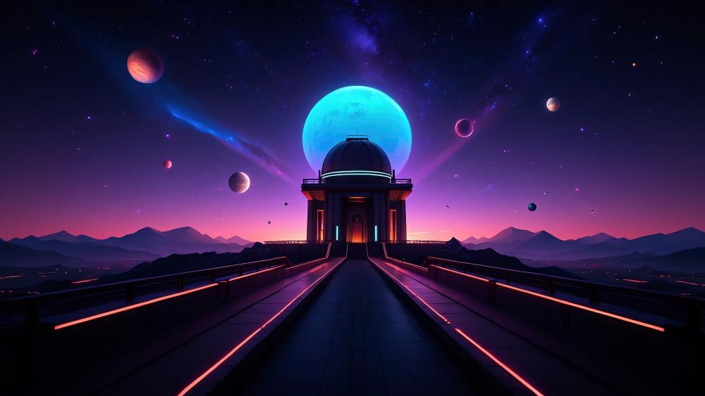 Evening Serenity Under a Celestial Dome wallpaper