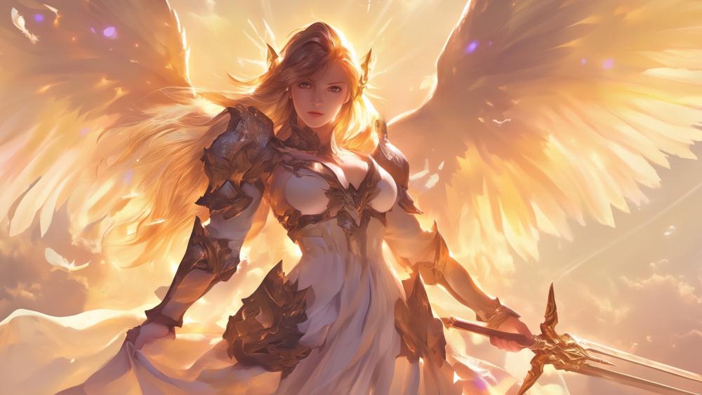 Winged Guardian of the Light wallpaper