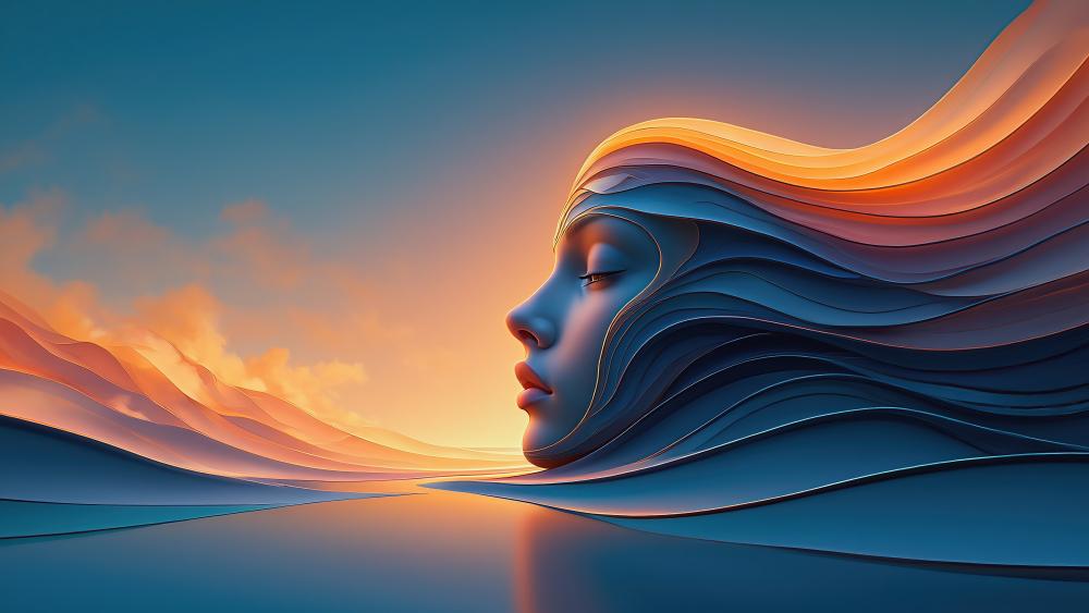 Calm Serenity in Abstract Art wallpaper