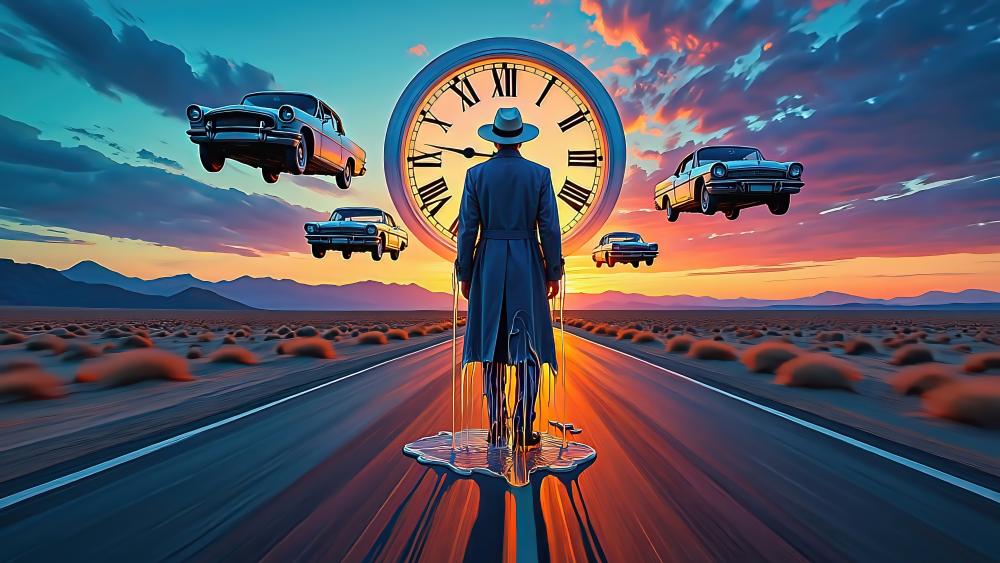 Timeless Journey of Surreal Horizons wallpaper