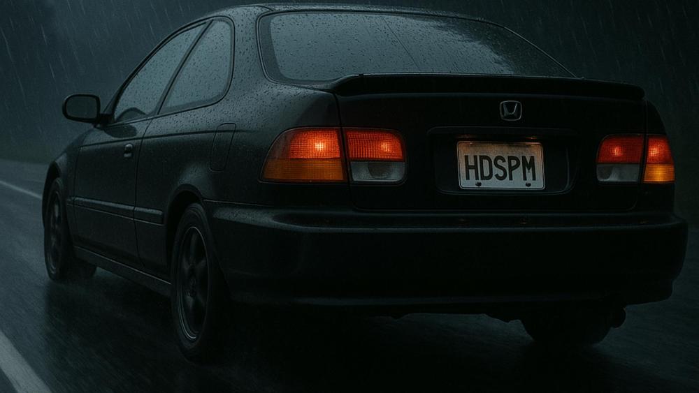 Honda Civic in the Rainy Night wallpaper